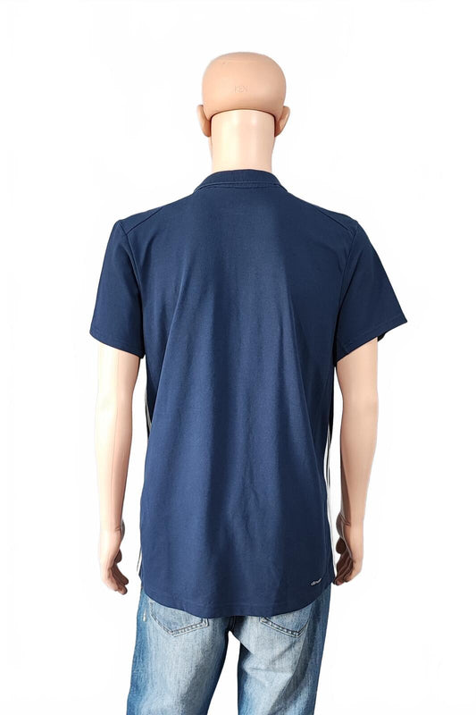 Vintage Adidas Climalite Performance Polo Shirt Navy Blue Retro Y2K Men's Size L
