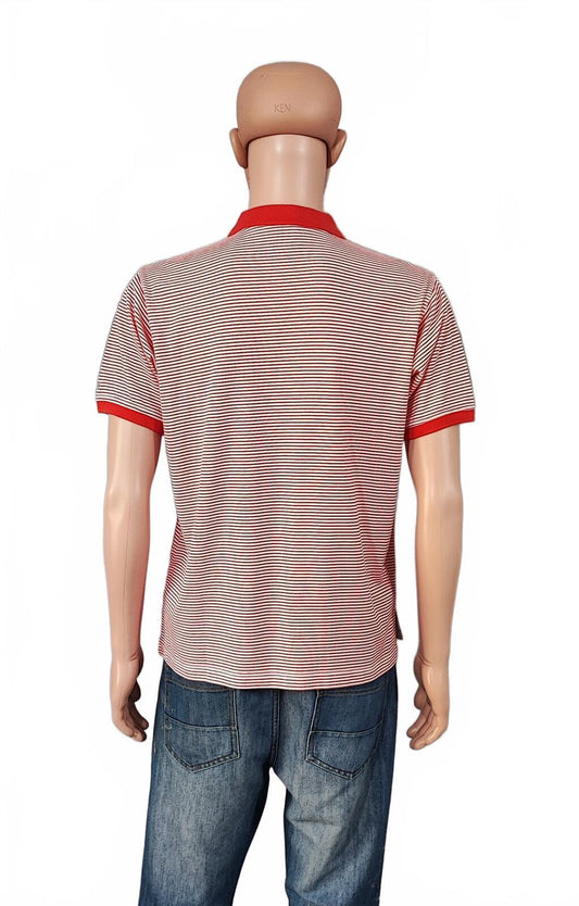 Vintage Nike NSW Swoosh Polo Shirt Coral Red Pink Retro Y2K Men's Size Medium M