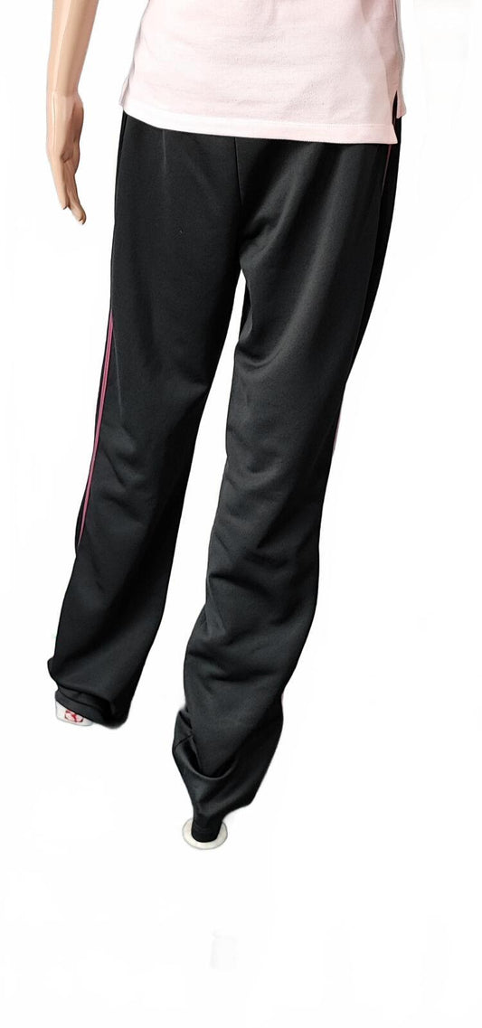 Vintage Nike Plain Black Logo Tracksuit Bottoms Joggers Women XXL