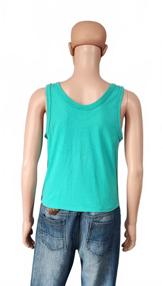 Vintage Ocean Pacific OP Surf Vest Tank Top Faded Green Men's Size S