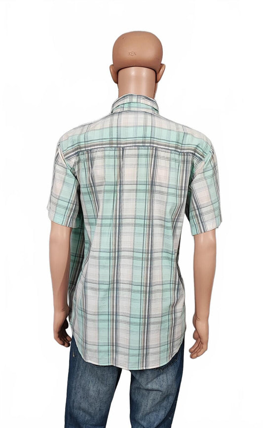 Vintage Columbia Omni-Wick Checked Short Sleeve Shirt Green Men's Size XL