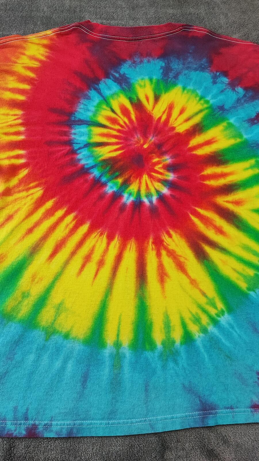 Vintage Delta Pro Weight Rainbow Spiral Tie Dye T-Shirt Men's Size XL