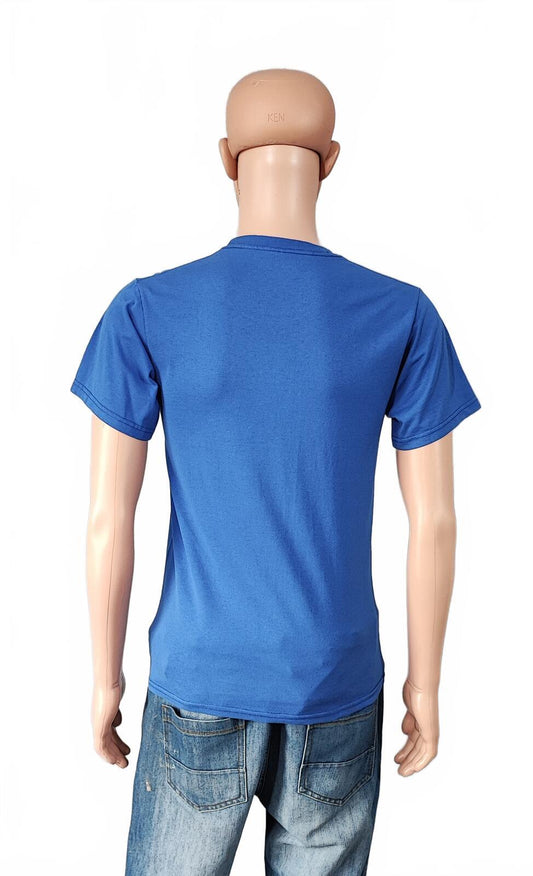 Vintage 2013 Carmel Cougars Graphic T-Shirt Faded Blue Retro Y2K Men's Size S