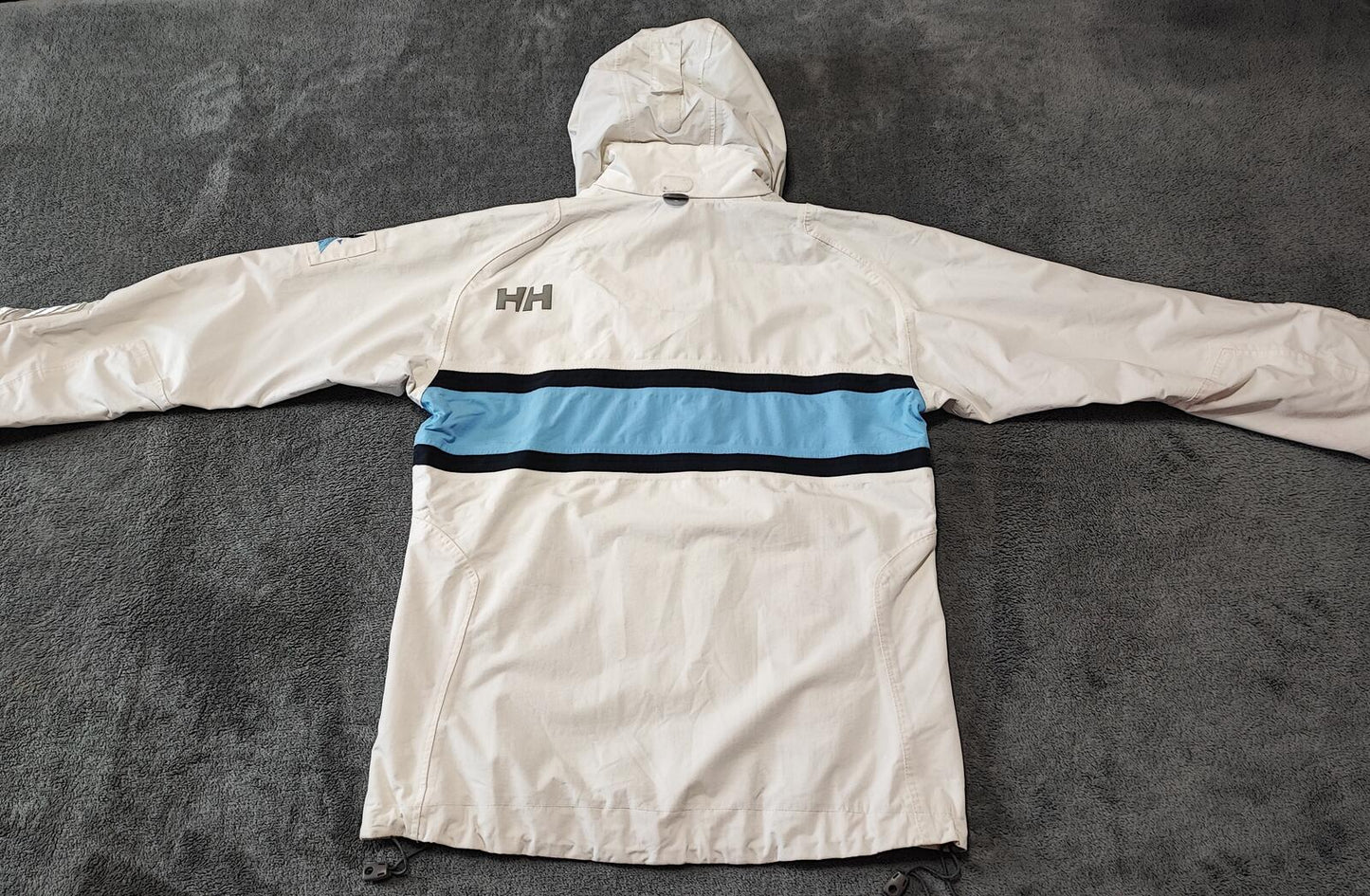 Vintage Helly Hansen Watertight Navy Blue White Helly Tech Jacket Men Size Small