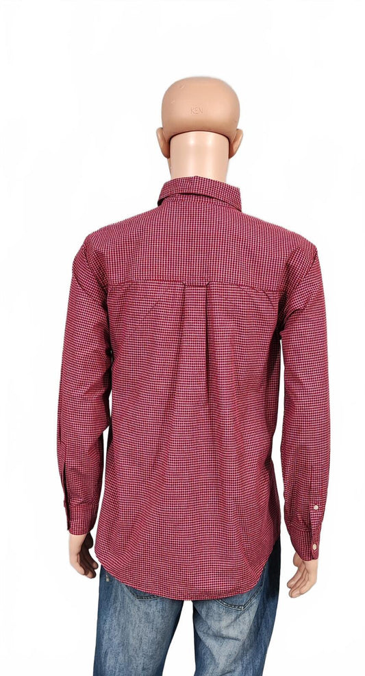 Vintage Chaps Checked Long Sleeve Flaid Flannel Lumberjack Shirt Red Men Size XL