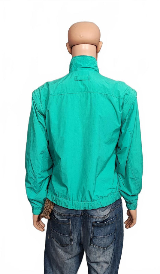 Vintage Helly Hansen Plain Forest Green Full Zip Technical Jacket Men Size XL