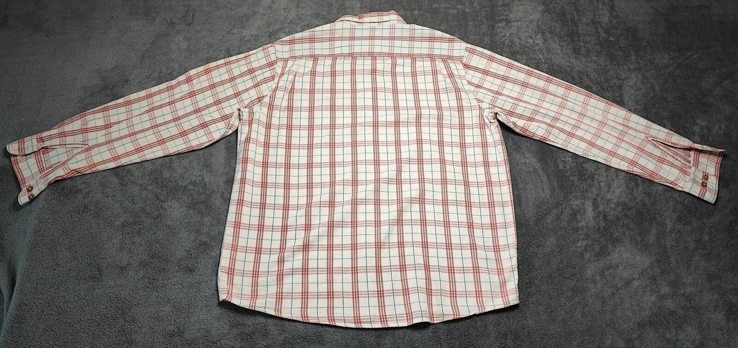 Vintage Wrangler Checked Long Sleeve Shirt Western Plaid Red Men's Size XL