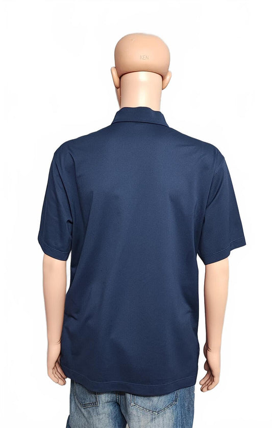 Vintage Nike Embroidered Swoosh Polo Shirt Navy Blue Retro 90s Men's Size XXL