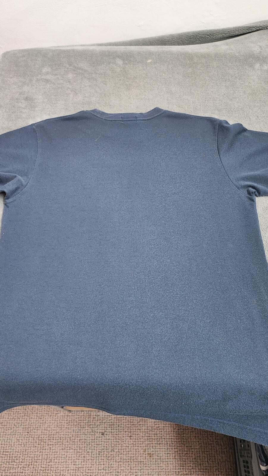 Vintage Asics 90s Gold Tag T-Shirt Faded Navy Blue Retro Men's Size Medium M