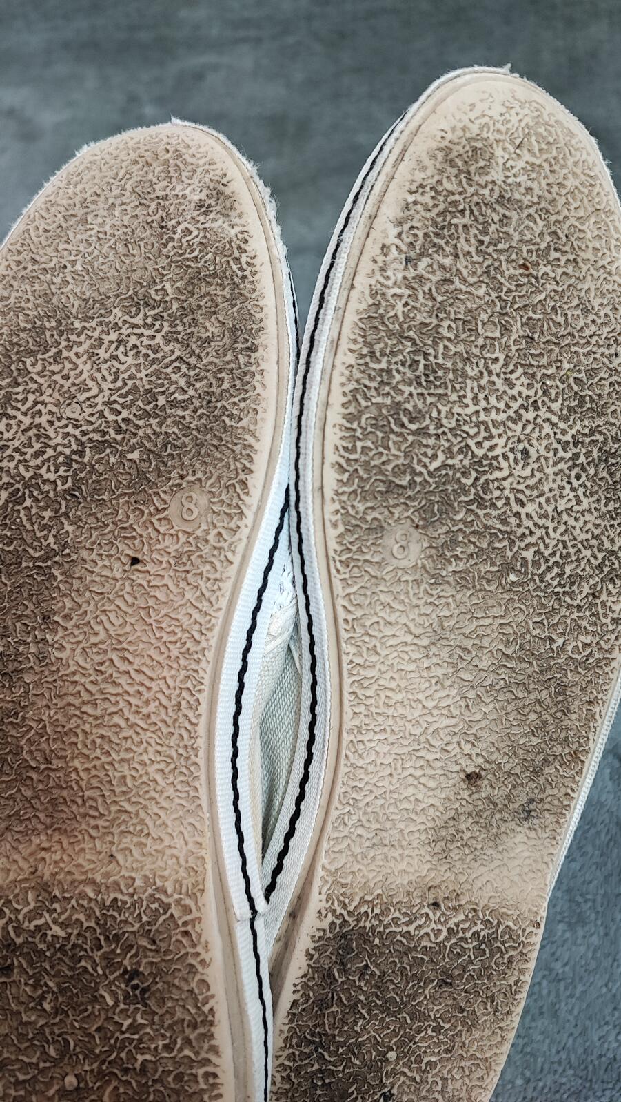 Vintage SoulCal Mesh Slip On Trainers Cream White Shoes Men Size UK 8 EU 42