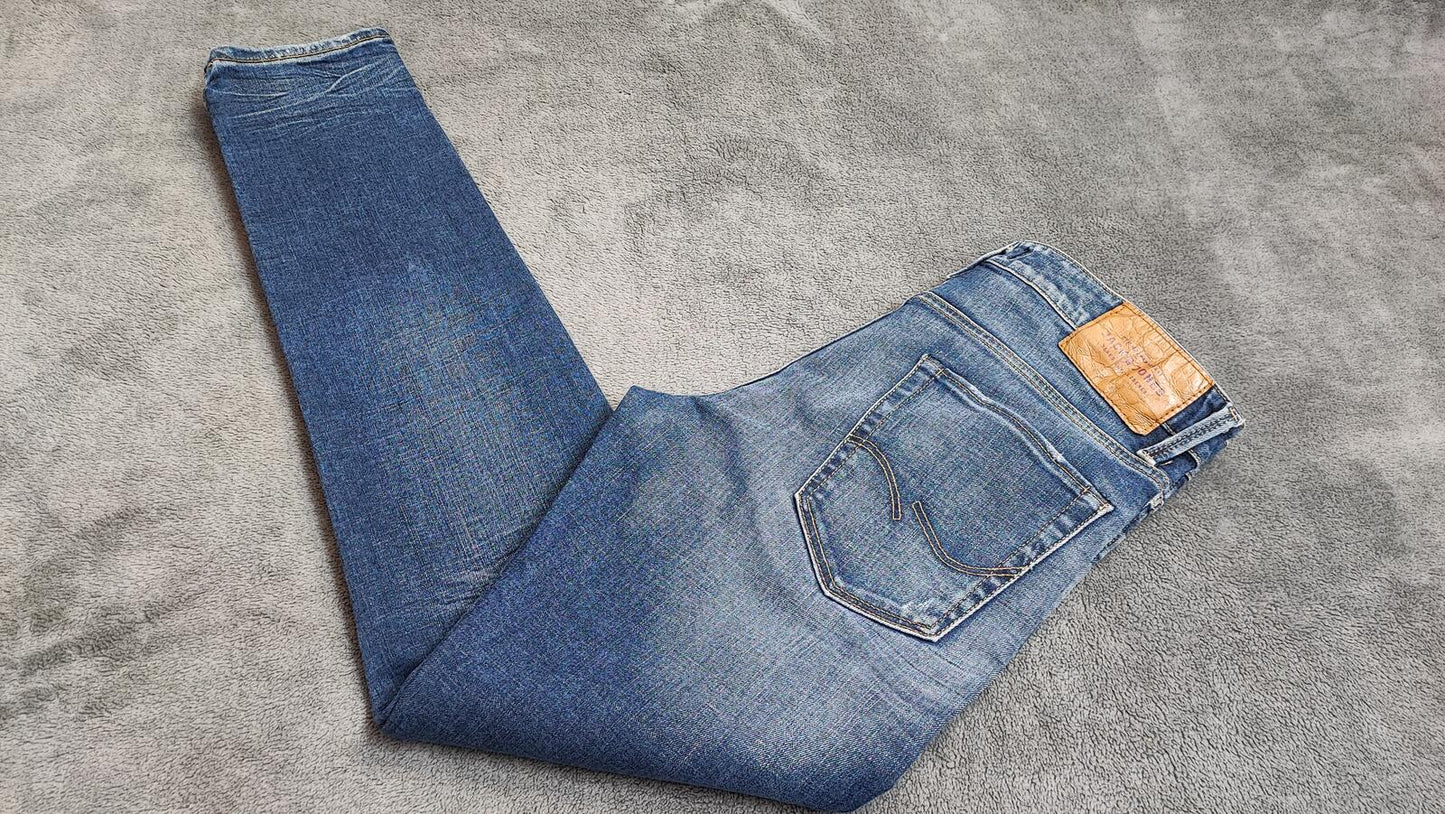 Vintage Jack & Jones Glenn Slim Fit Dark Wash Jeans Y2K Indie Streetwear Men's W31 L32