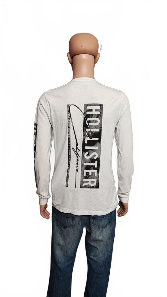 Vintage Hollister Sleeve Spellout Long Sleeve T-Shirt White Men's Size Large L
