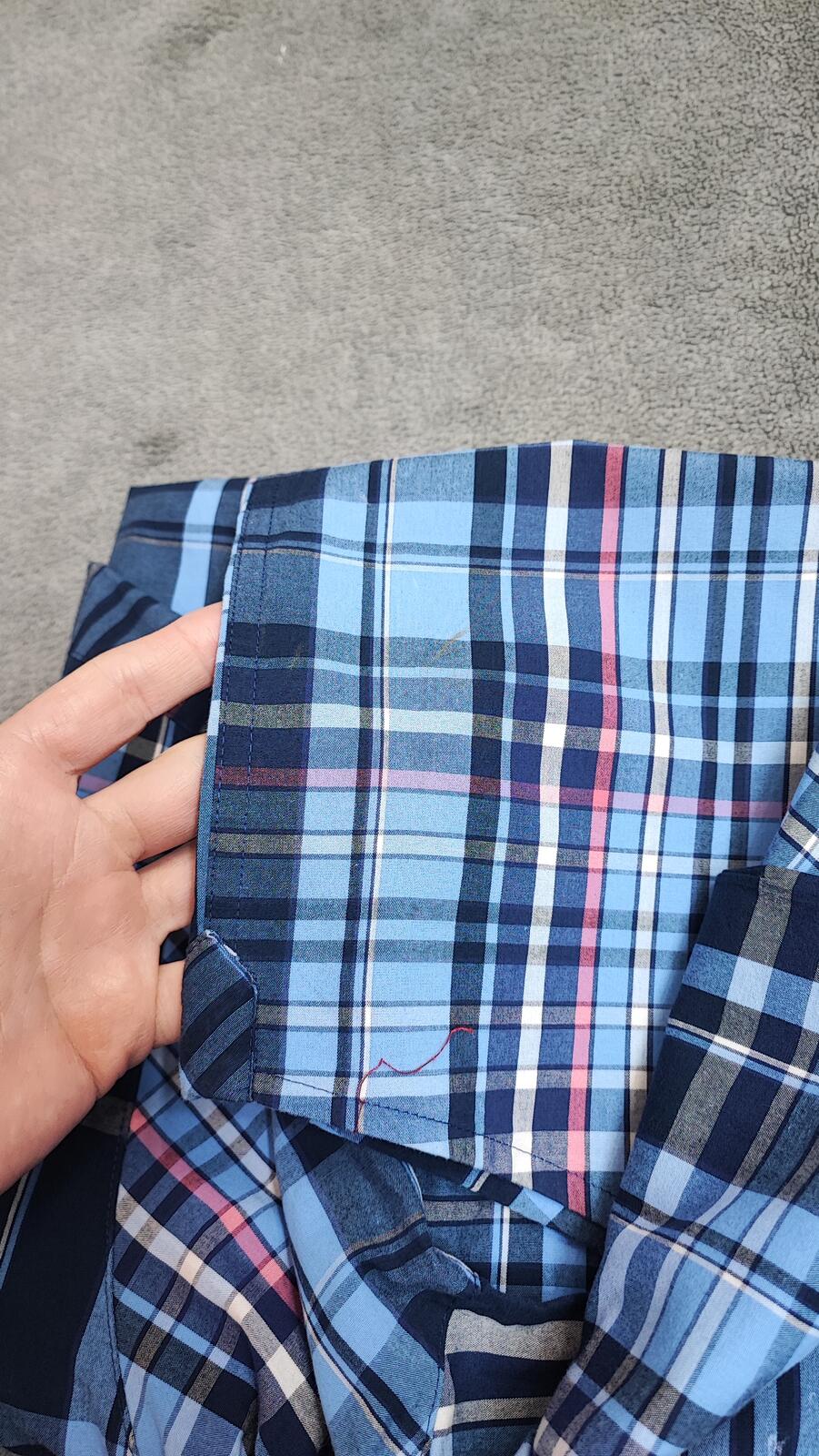 Vintage Chaps Checked Long Sleeve Shirt Blue Red Men's Size XXL