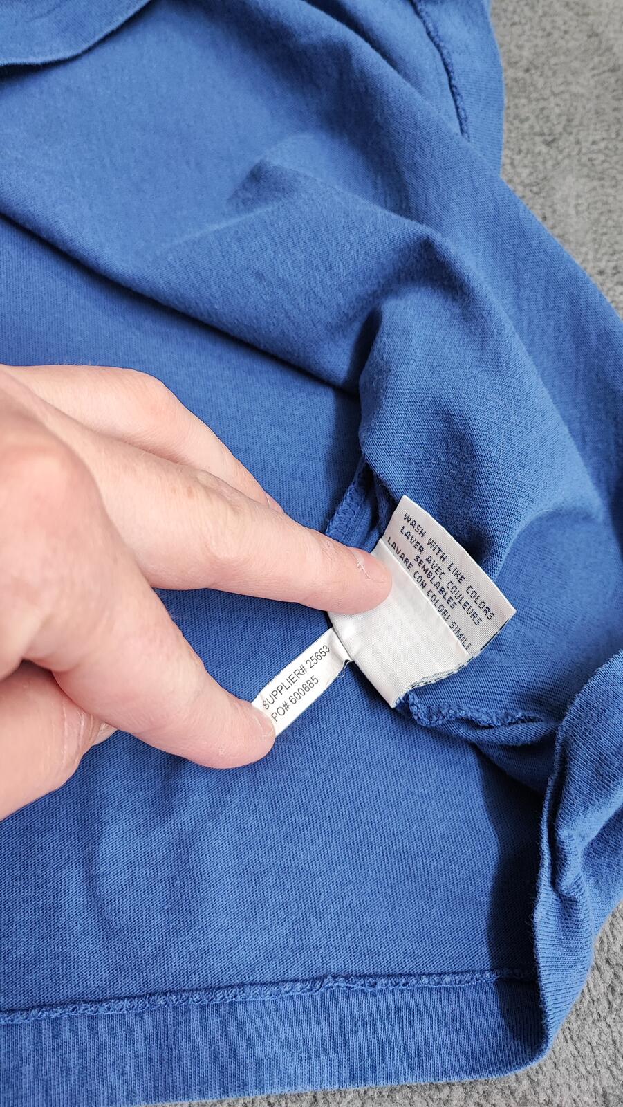 Vintage Ralph Lauren Long Sleeve T-Shirt Blue Retro 90s Men's Size XXL