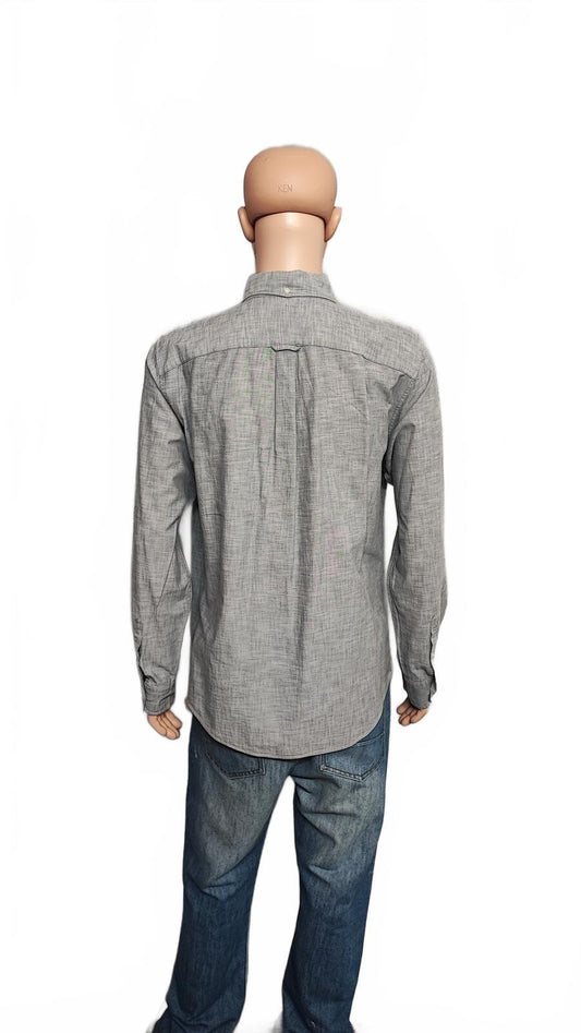 Vintage Gap Plain Grey Long Sleeve Grunge Skater Shirt Men Size Large