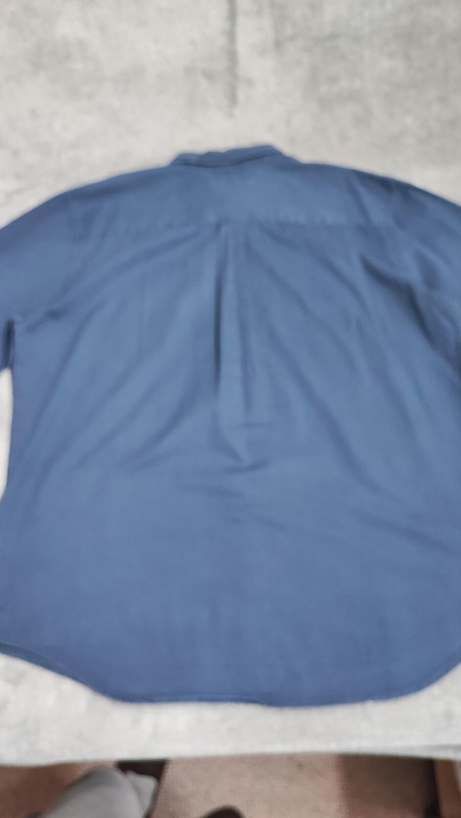Vintage Tommy Hilfiger Plain Long Sleeve Button Down Shirt Blue Men Size XXL