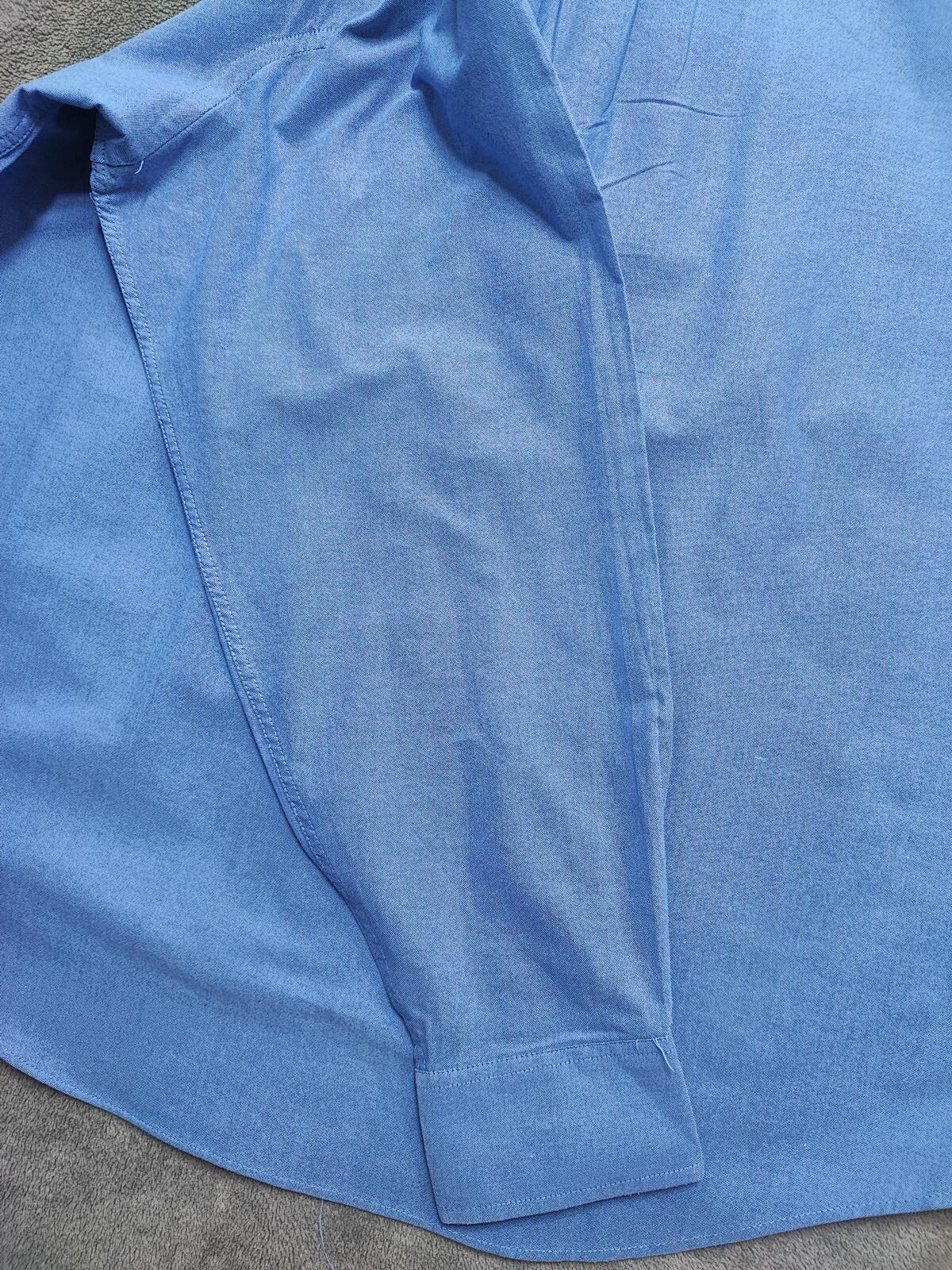 Vintage Chaps Blue Oxford Shirt XXL Long Sleeve Cotton Preppy Retro Y2K Dad Shirt