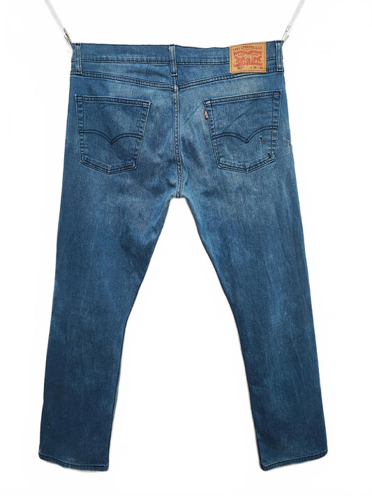 Vintage Levi's 513 Slim Straight Jeans Faded Blue Grunge Skater Men's W36 L30