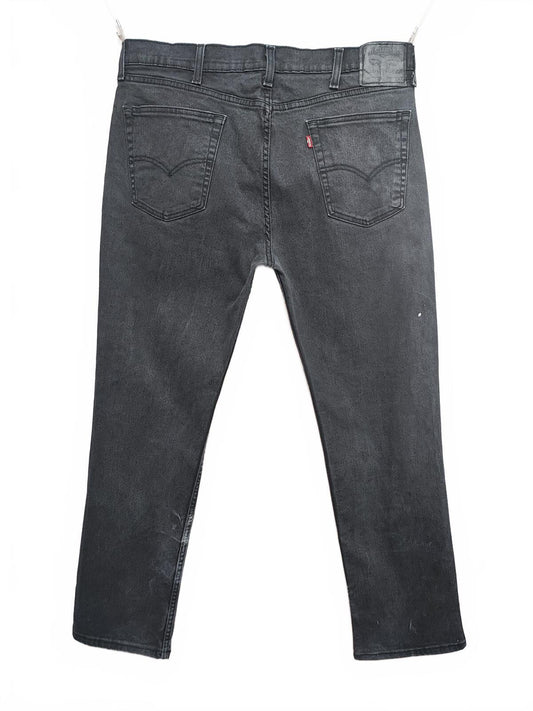Vintage Levi's 514 Straight Jeans Faded Black Splatter Grunge Men's W38 L31