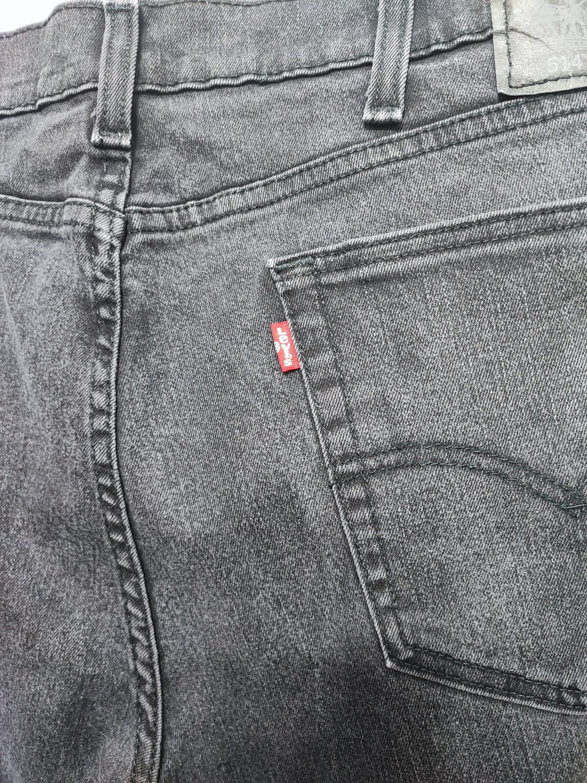 Vintage Levi's 514 Straight Jeans Faded Black Splatter Grunge Men's W38 L31