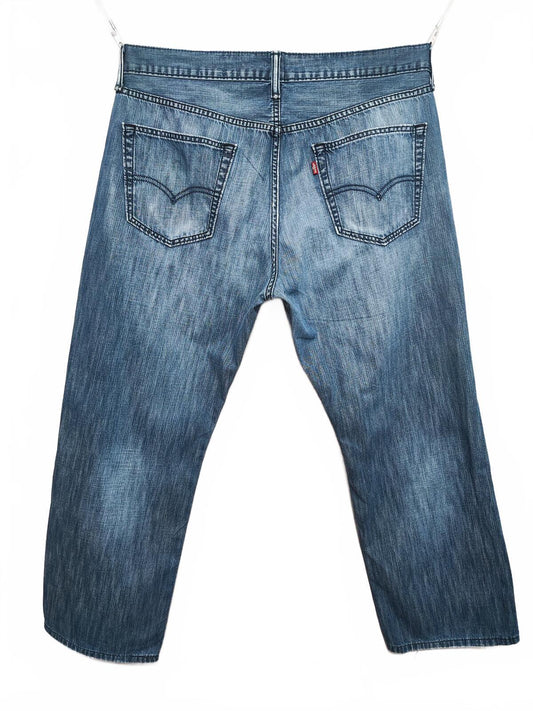 Vintage Levi's Faded Blue Denim Jeans 90s Grunge Skater Men's W36 L28