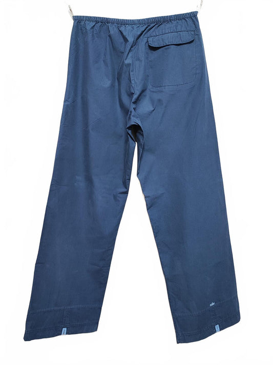 Vintage Nike Embroidered Swoosh Plain Blue Tracksuit Bottoms Joggers Size 10