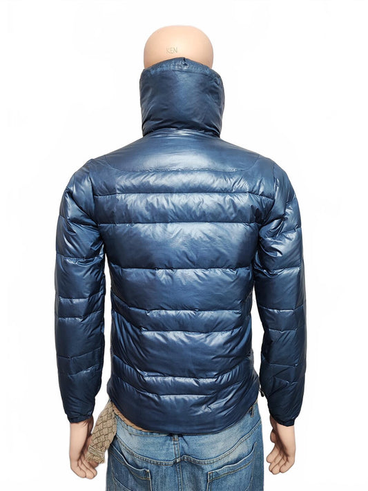 Vintage Helly Hansen Plain Navy Blue Heavily Padded Puffer Jacket Men Size Small