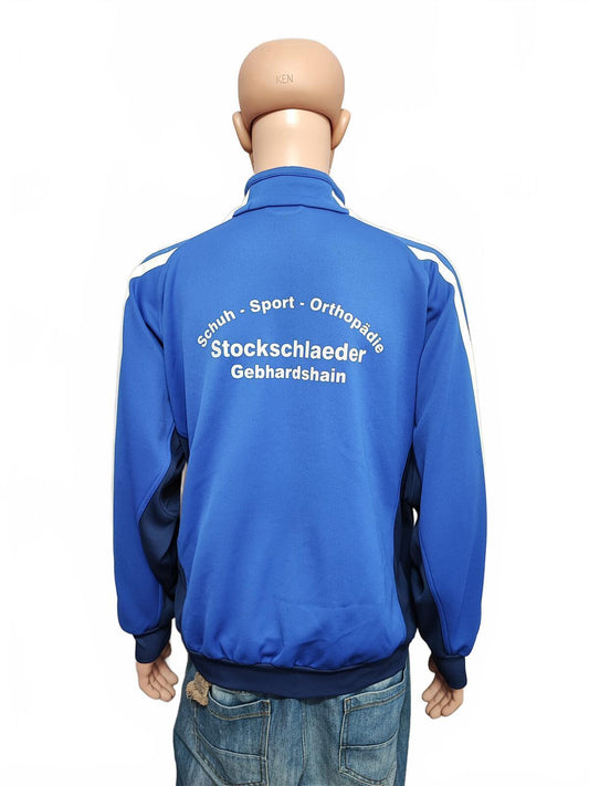 Vintage Adidas Plain Navy Blue Zip Up terrace Track Jacket Men Size XXL