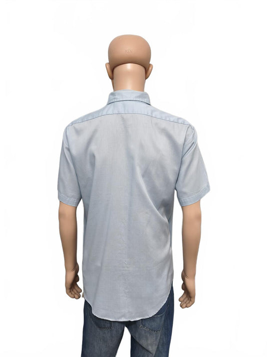 Vintage Wrangler Exec By Red Kap Workwear Short Sleeve Shirt Sky Blue Size XL