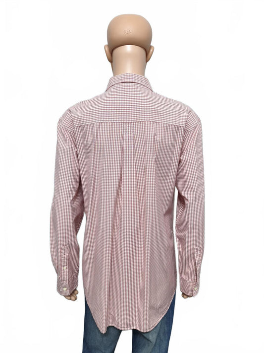 Vintage Timberland Checked Long Sleeve Shirt Red White Men's Size XXL Oversized