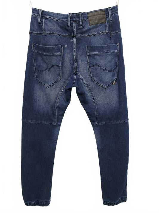 Vintage Jack Jones Denim Joggers W34 Utility Cargo Pants Cuffed Gorpcore Y2K