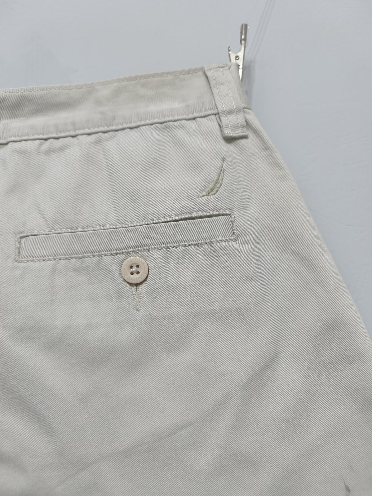Vintage Nautica Chino Shorts Cream 90s Coastal Old Money Summer Preppy 28W