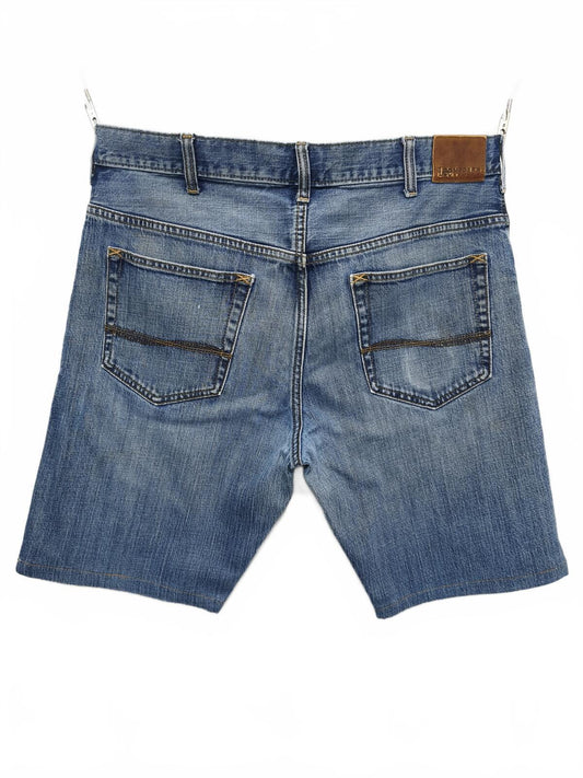 Vintage Lee Modern Series Blue Stonewash Raw Hem Jorts Shorts 90s Grunge W38