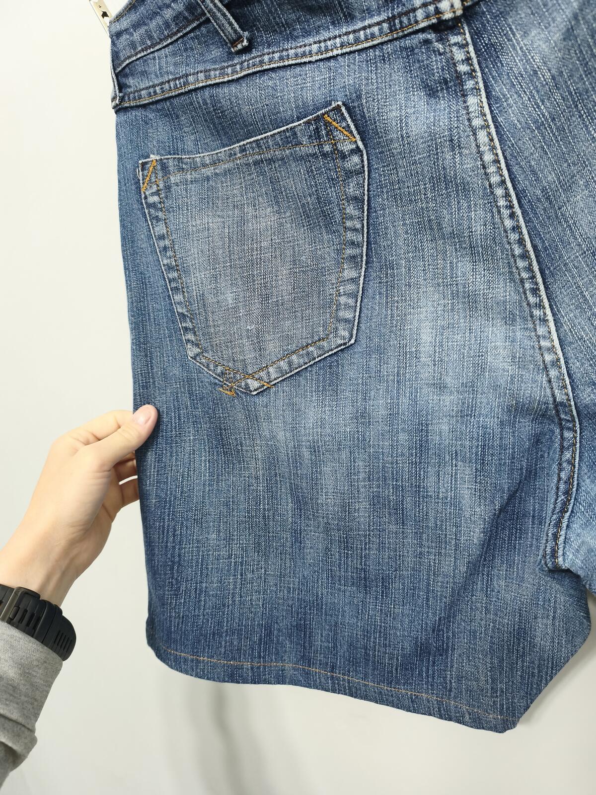 Vintage Wrangler Custom Raw Hem Blue Denim Jorts Shorts Y2K Skater Grunge W38