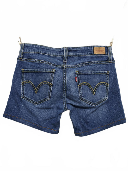 Vintage Levi's 524 Too Superlow Blue Denim Jorts Shorts Y2K Skater Retro W30