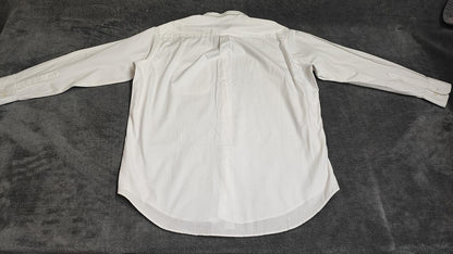 Vintage Chaps White Shirt XL Long Sleeve Cotton Plain Preppy 90s Y2K Retro Dad