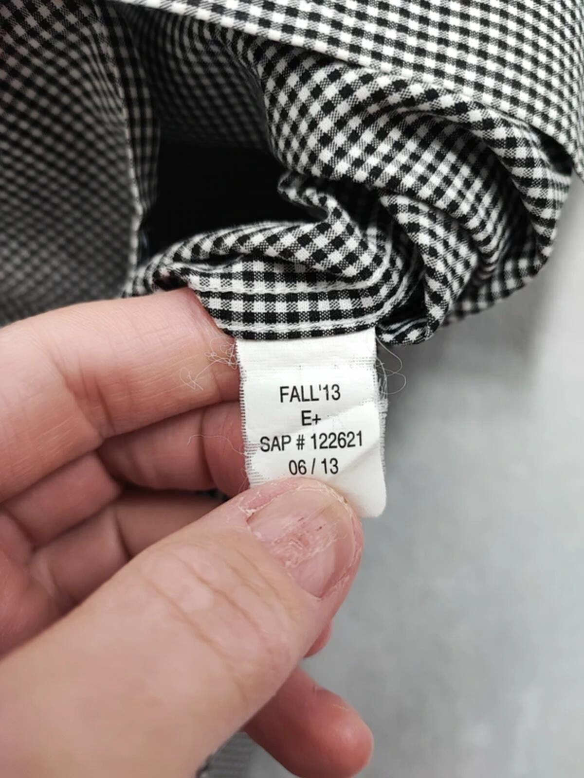 Vintage Nautica Checked Shirt XL Black White Cotton Long Sleeve Plaid 90s Retro