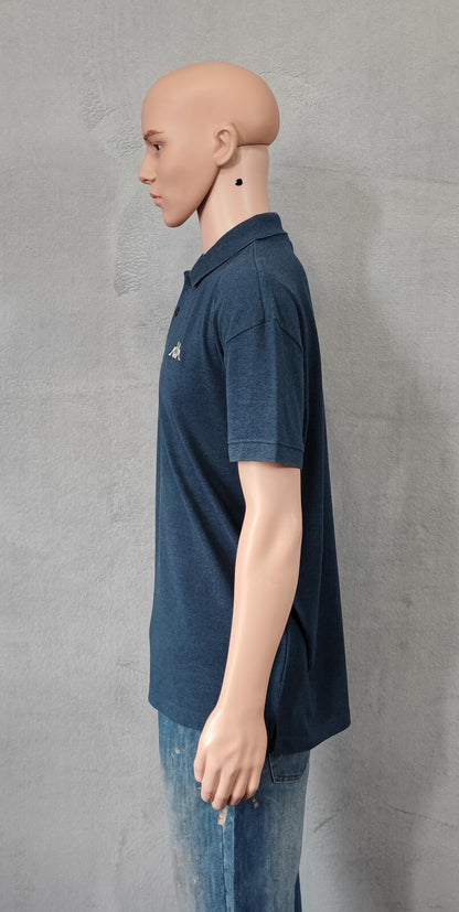 Vintage Kappa Omini Logo Polo Shirt Heather Blue Retro Y2K Men's Size Large L