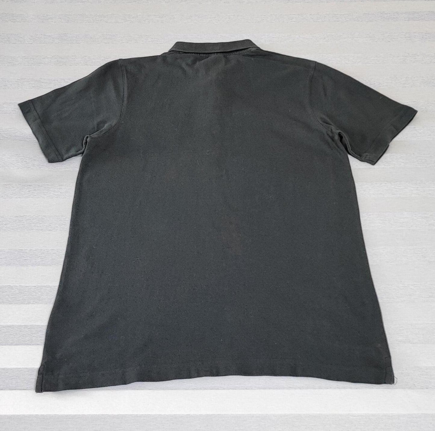 Vintage Reebok Athletic Division Polo Shirt Black Retro 90s Y2K Mens Size Medium
