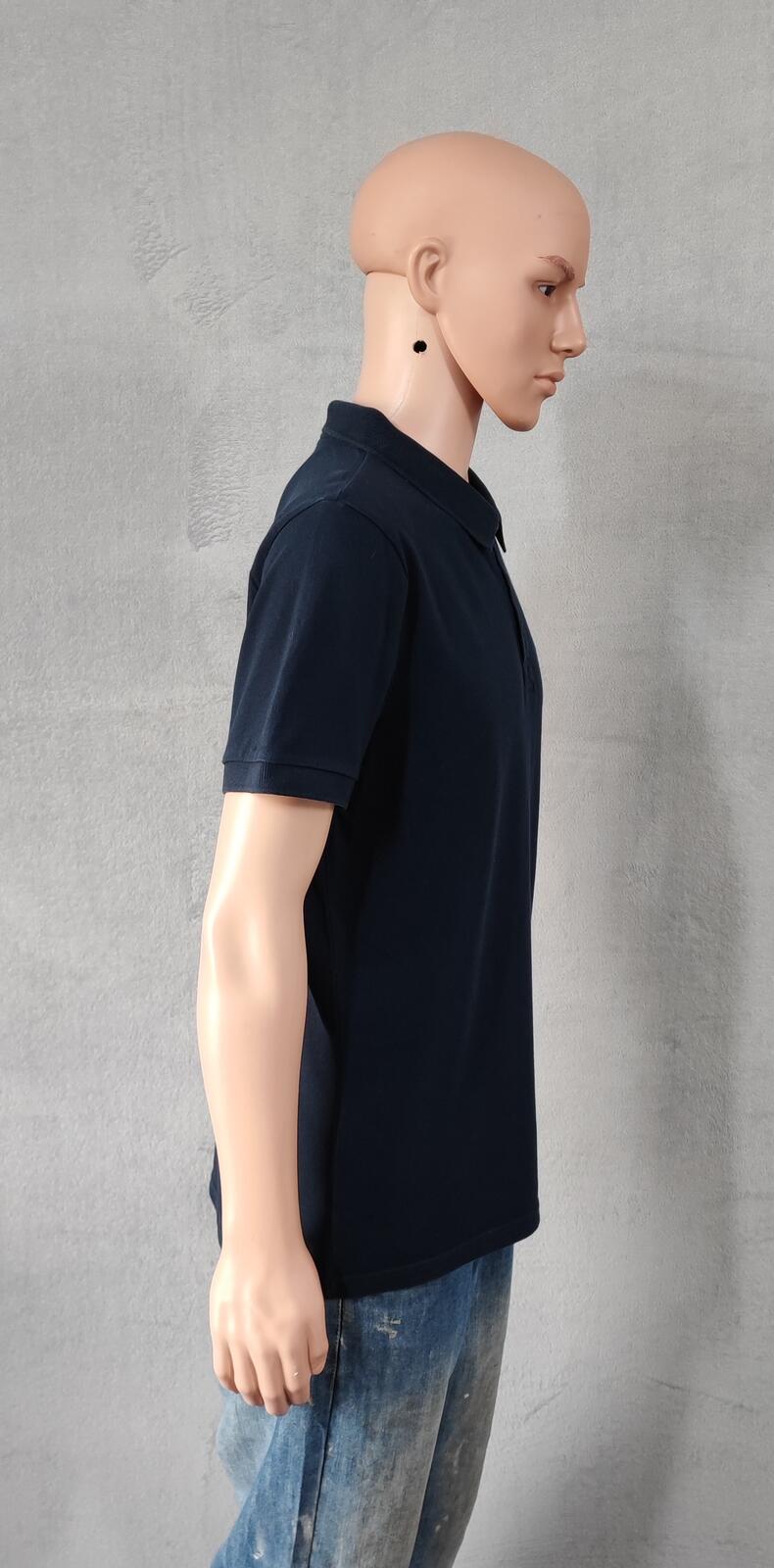 Vintage Lambretta Embroidered Logo Polo Shirt Navy Blue Retro 90s Men's Size M