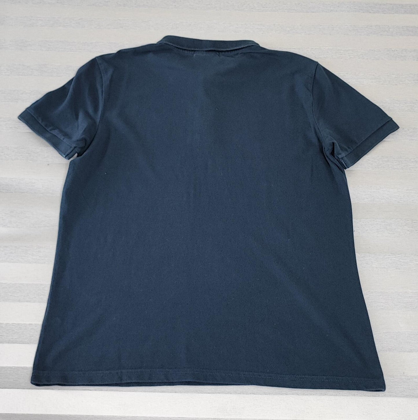 Vintage Lambretta Embroidered Logo Polo Shirt Navy Blue Retro 90s Men's Size M