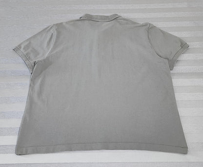 Vintage Puma Embroidered Logo Polo Shirt Grey Boxy Retro 90s Y2K Men's Size XL