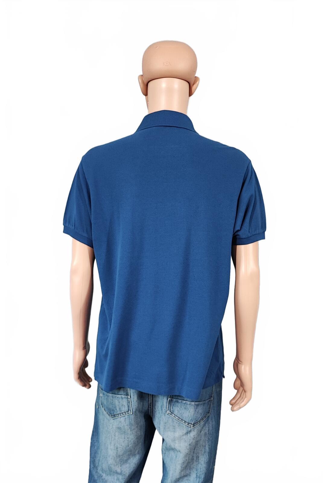 Vintage Lacoste Crocodile Logo Polo Shirt Blue Retro Y2K Men's Size XL