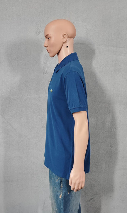 Vintage Lacoste Crocodile Logo Polo Shirt Blue Retro Y2K Men's Size XL