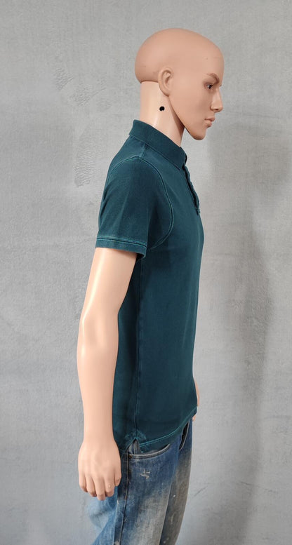 Vintage Tommy Hilfiger Polo Shirt Faded Green Retro 90s Men's Size Small S