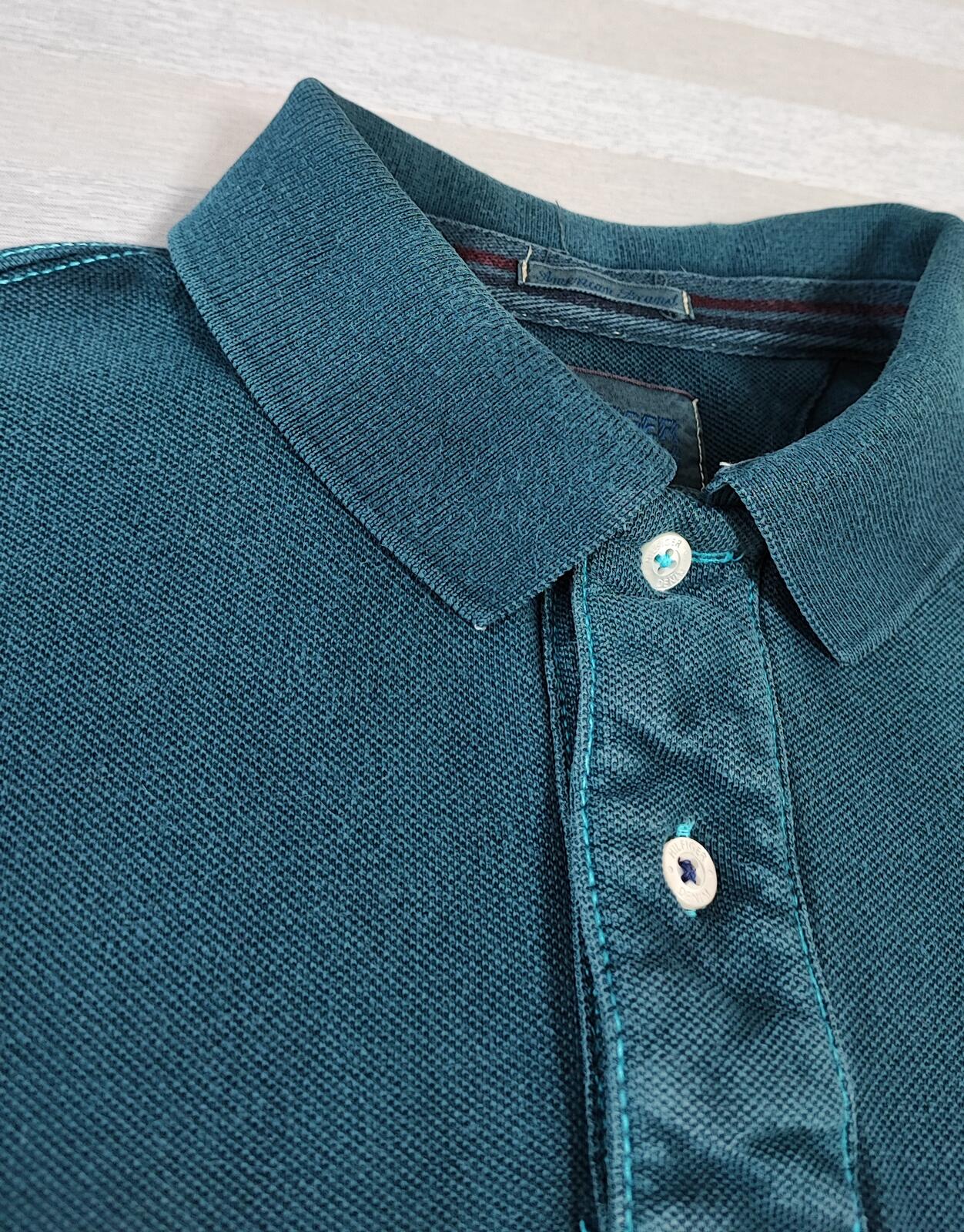 Vintage Tommy Hilfiger Polo Shirt Faded Green Retro 90s Men's Size Small S