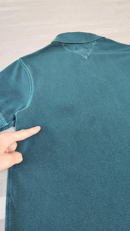 Vintage Tommy Hilfiger Polo Shirt Faded Green Retro 90s Men's Size Small S