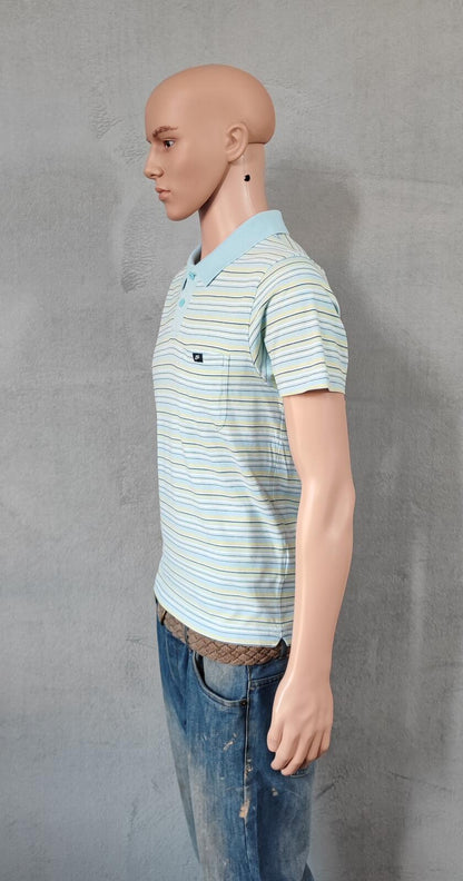 Vintage Nike Embroidered Swoosh Polo Shirt Sky Blue Retro 90s Men's Size Small S