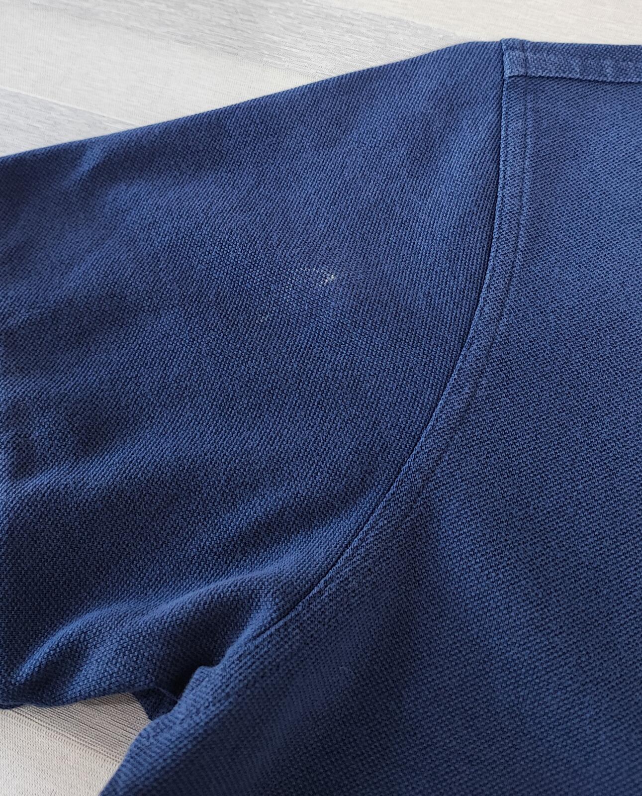 Vintage Gant Embroidered Logo Polo Shirt Faded Navy Blue Retro 90s Men's Size M