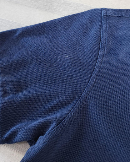 Vintage Gant Embroidered Logo Polo Shirt Faded Navy Blue Retro 90s Men's Size M